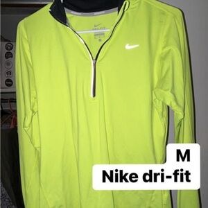 Nike Dri-Fit Yellow Long Sleeve Top